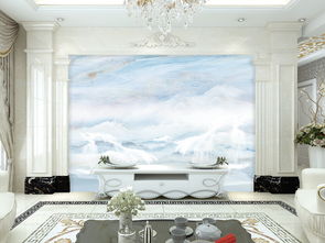 藍色大氣大理石背景墻