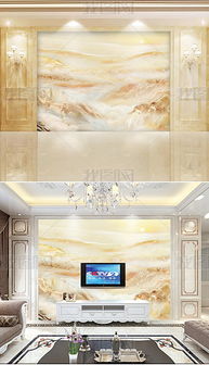 高清大氣玉石大理石紋山水意境電視背景墻圖片素材 效果圖下載