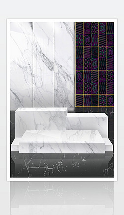 層疊葉片形狀綠色大理石紋理背景